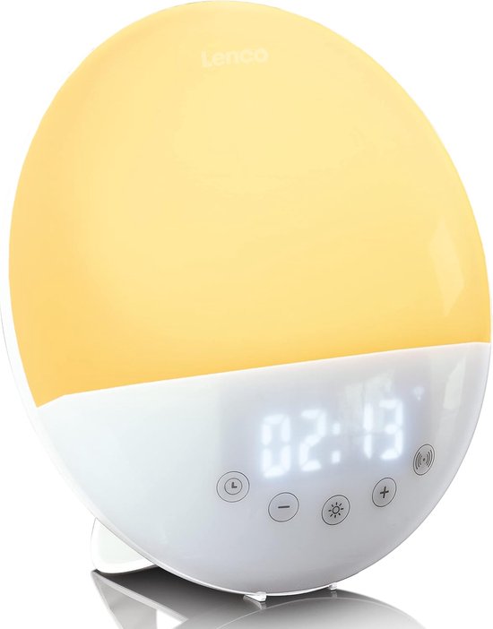 Lichtwekker Zonsopgang - Weklamp Slaap - Ontspannen Ontwaken - 7 Kleuren 30 Intensiteiten - 10 Watt - Wit