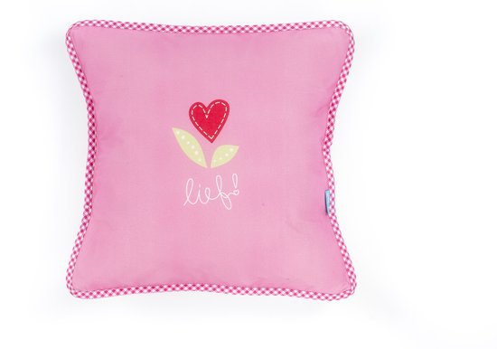 Lief! Girl Uni - Sierkussen - 45x45 cm - Roze van Lief! Lifestyle