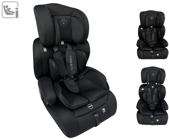 Liefjes & Co Varioseat Autostoel – i-Size – Groep 0/1/2/3 (76–150 cm) Memory Foam - Afstelbare hoofdsteun - Booster van Liefjes & Co