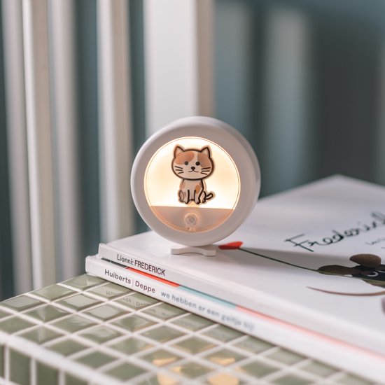 Lighto | Nachtlampje Kat Wit | Integrated LED Fitting | Ø 3,37 cm | 1-lichtpunten van Lighto