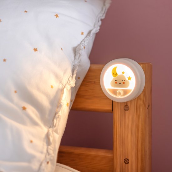 Lighto | Nachtlampje Wolk en Maan Wit |Integrated LED Fitting | Ø 3,37 cm | 1-lichtpunten van Reality