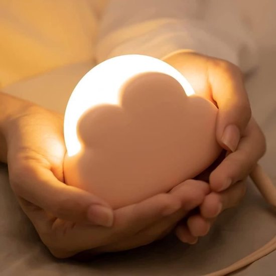 LISM-Babynachtlampje, oplaadbaar kindernachtlampje, instelbare helderheid (4 helderheidsniveaus), siliconen snoer, LED-nachtlampje voor naast het bed.