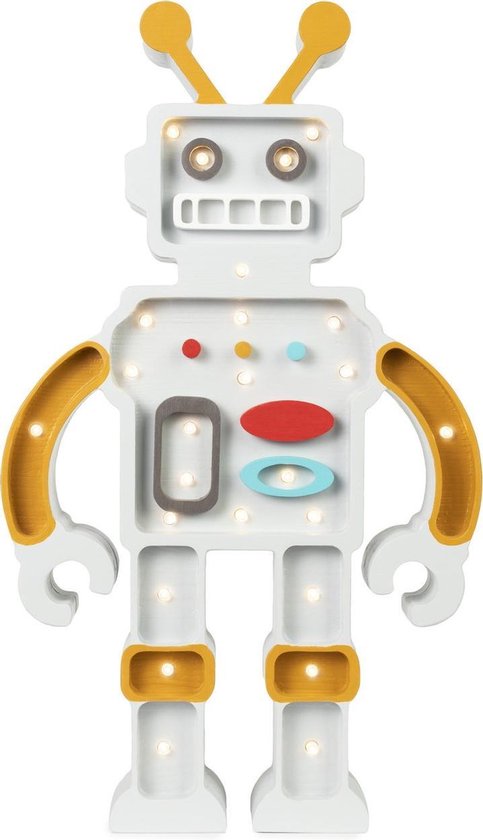 Little Lights Lamp Robot | Grey Mustard van Little Lights