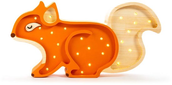 Little Lights - Nachtlampje - Eekhoorn - Ginger Wood - LED & Timer van Little Lights