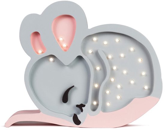 Little Lights - Nachtlampje - Muis - Light Grey - LED & Timer van Little Lights