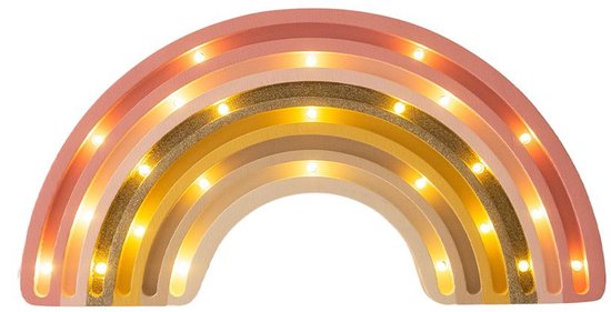 Little Lights - Nachtlampje - Regenboog - Golden Rose - LED & Timer van Little Lights