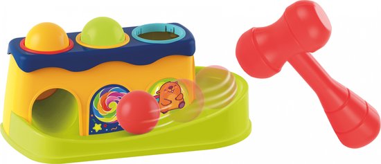 Little Stars - Hamerbank  met 3 rammelballen - vanaf 12 maanden van Little Stars