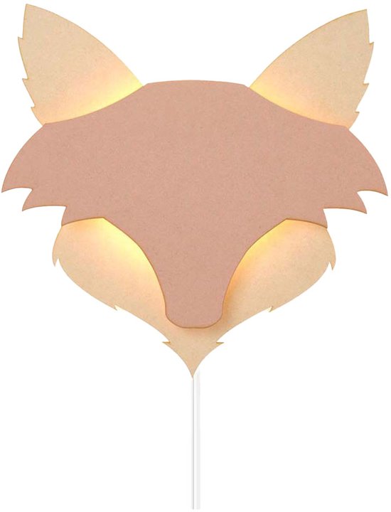 Lobbes vos wandlamp hout kinderkamer sfeervolle verlichting design.