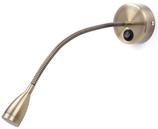 longziming -Flexibele Wandleeslamp met Schakelaar, 13W Cree LED, Bronskleur - Energieklasse A+++ van Longziming