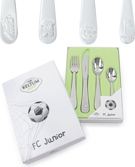 Lucardi Geschenkartikelen  - Kinderbestek FC Junior 4 delig van Lucardi