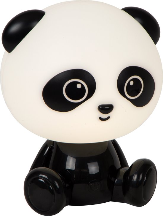 Lucide DODO PANDA - Nachtlamp Kinderkamer - LED 3 StepDim - 1x3W 4000K - Zwart