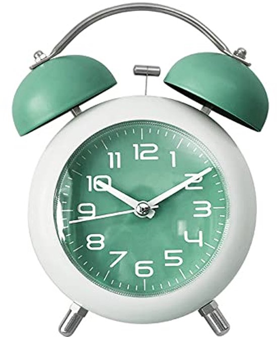 Luide Analoge Wekker met Nachtlampje voor Zware Slapers - Niet-Tikkend en Batterijvoeding van Merkloos
