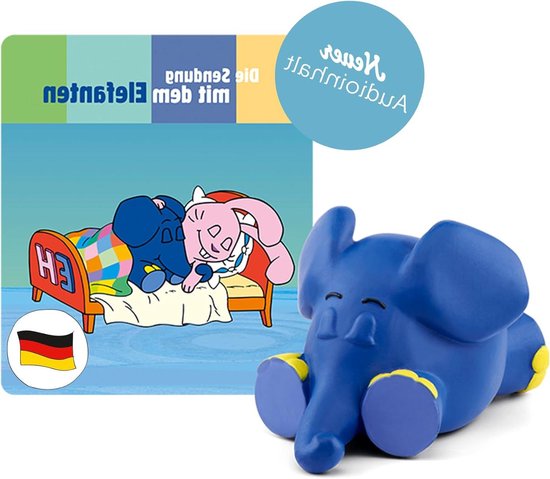 Luisterfiguur Olifant - Audioboek Kinderen - Voorleestijd - Met Muziek en Verhalen - 51 Minuten - Blauw