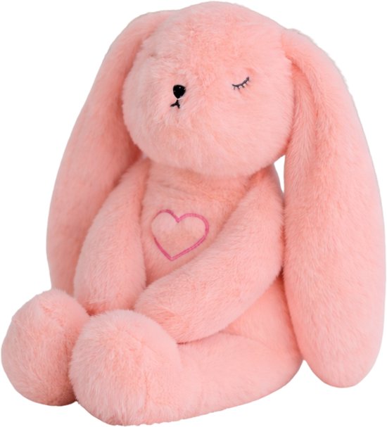 Lulla Bunny Slaapknuffel Roze – met natuurlijke hartslag & ademhaling – Slaaphulp – Werkt tot 12 uur – Hypoallergeen & Wasbaar – Voor Baby, Prematuur & Kind van Lulla doll