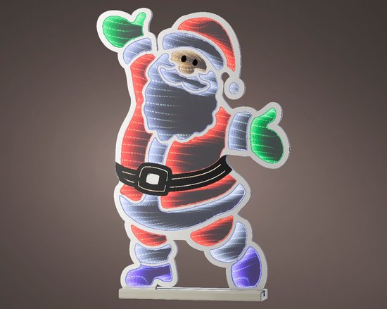 Lumineo kerstverlichting Infinity lights kerstman LED kleurrijk 60cm. van Lumineo