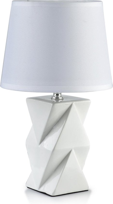 LUNA TRIANGLE WIT Lamp h31x8.5cm - Nachtlamp van Merkloos