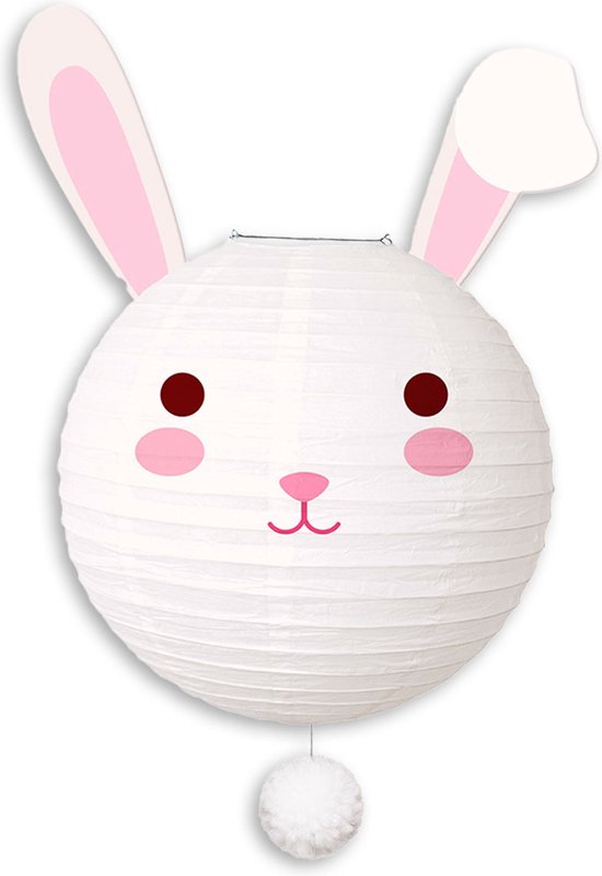 LUQ - Konijn - Lampion - Sint Maarten - Lampionstokje - Zonder - Lichtje - Dieren - TrekLampion - Papier - Kind - 1 Stuk