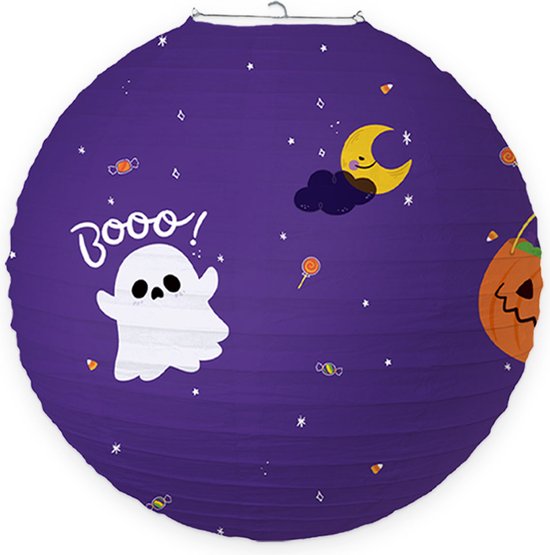 LUQ - Spook - Halloween - Lampion - Lichtje - Lampionstokje - Treklampion - Papier - Sint Maarten - Kind - 1 Stuk