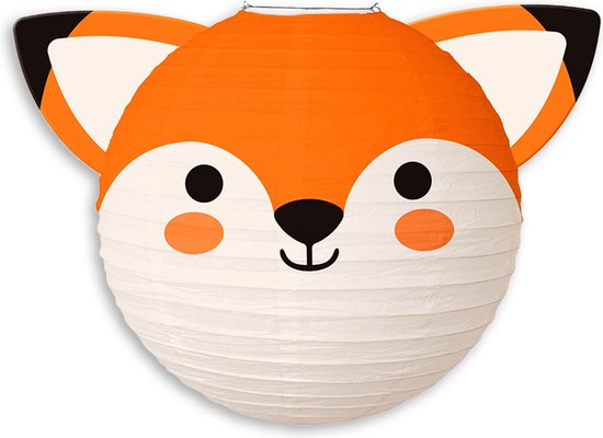 LUQ - Vos - Lampion - Sint Maarten - Lampionstokje - Zonder - Lichtje - Dieren - TrekLampion - Papier - Kind - 1 Stuk