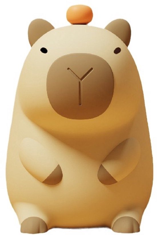 Luvido - Capybara Lamp - Capibara - Nachtlampje Kinderen & Baby - Siliconen - Lampje Slaapkamer - Knijplampje - Touch lamp van Merkloos