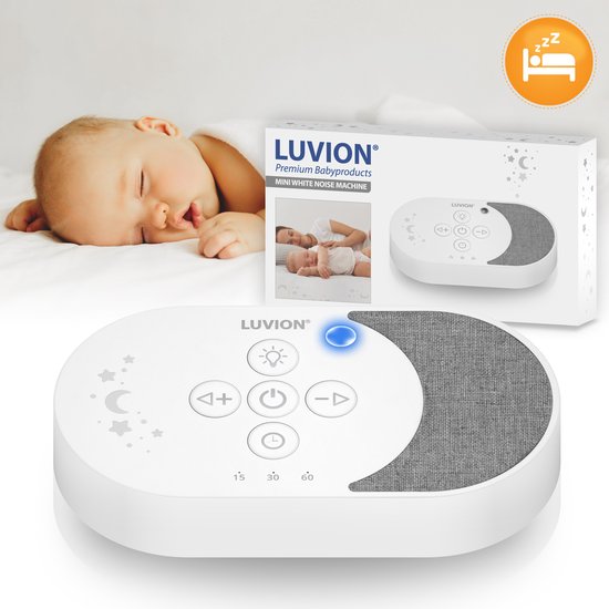 LUVION® White Noise Machine Moon Edition 2024 - Soundspa - Kalmerende Slaaphulp met Witte Ruis voor Baby's, Kinderen én Volwassenen - Help jezelf of je Baby Beter Slapen! van LUVION