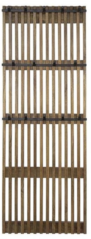 Luxe Kapstok Hangend 14 Haken - Wandkapstok Muur - Kapstokhaak 14x - Kapstokken Industrieel Staand - Wandkapstok met Hoedenplank Hout & Zwart Metaal Landelijk - Wandkapstok met Plank Wandrek (60 cm x 10 cm x 161 cm)