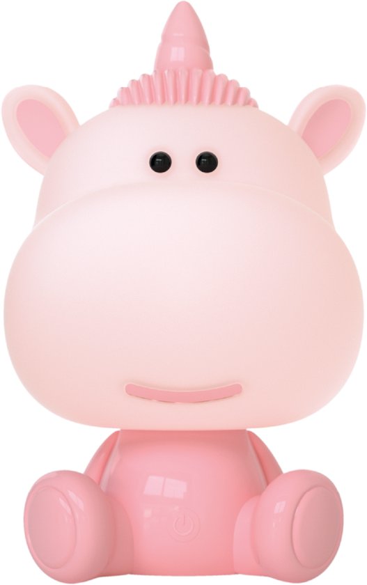 Luxus Nachtlamp Kinderkamer Unicorny - Roze - Nachtlampje baby - Voor kinderen - Slaapkamer - 7 kleuren licht - RGB - Bluetooth speaker - Draadloos - Oplaadbaar van Merkloos