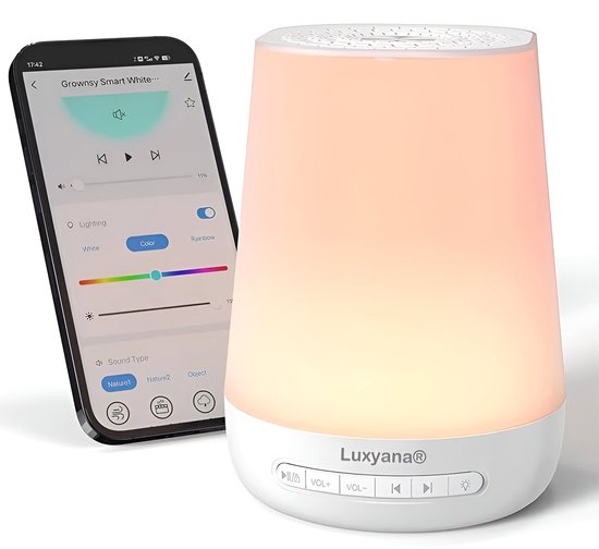 Luxyana® MBZ-285 White Noise Machine Baby met App - Premium Witte Ruis Machine van Merkloos