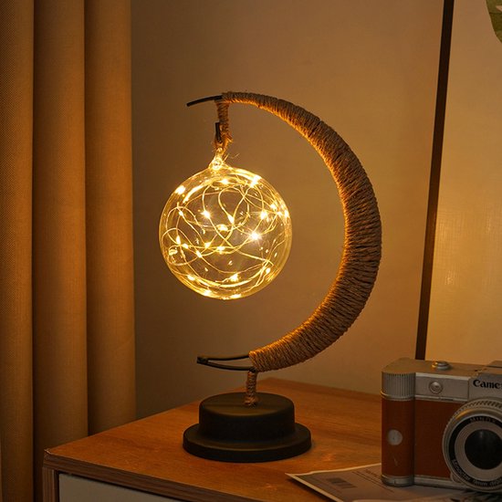 Maanlamp LED-nachtlampje voor de slaapkamer halvemaanvormig met USB-voeding-sfeerverlichting voor op tafel kinderkamer babykamer van Glinlim.