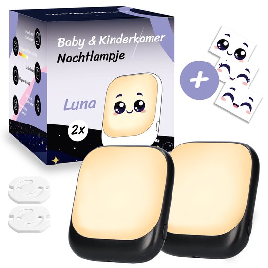 Magic Luna Serie - Nachtlampje Baby Stopcontact - Nachtlampje Kinderen - Kraamcadeau Origineel van Rainbow Kids.