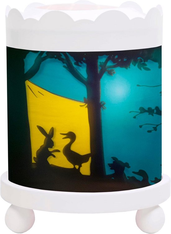 Magisch Nachtlampje met Draaiend Silhouet - Betoverend Schaduwspel voor Kinderkamer van Little Moonshine