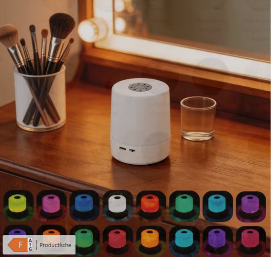 Magnetische LED Nachtlamp – Touch Sensor – Dimbaar – 16 RGB Kleuren – Oplaadbare Wandlamp voor Slaapkamer, Trap, Spiegel en Bed