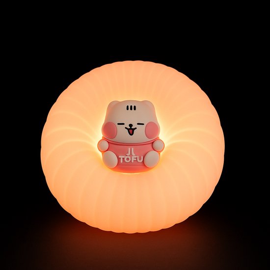 Magnitoys™ Nachtlampje | USB‑C Oplaadbaar Nachtlicht voor Baby & Kinderkamer | Touch‑sensor, 3 Lichtstanden & Zacht Rubber Design – Sfeervolle Kinderlamp van Merkloos