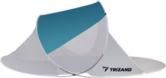 Malatec vouwbare strandtent - Beachtent - Pop up strandtent - 220 x 120 x 90 cm - Turquoise/grijs van Malatec