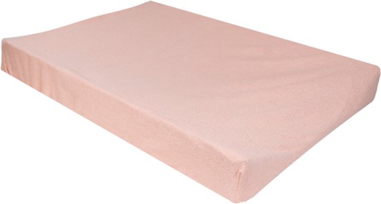 MamaLoes - Aankleedkussenhoes - Badstof - Light Pink - Excl. Aankleedkussen