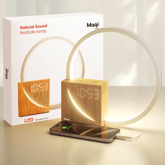 Maqi Living® Wake Up Light – Slaapwekker – Licht wekker - Nachtlampje - voor een Gezond Slaapritme - Sfeerlamp van Maqi Living