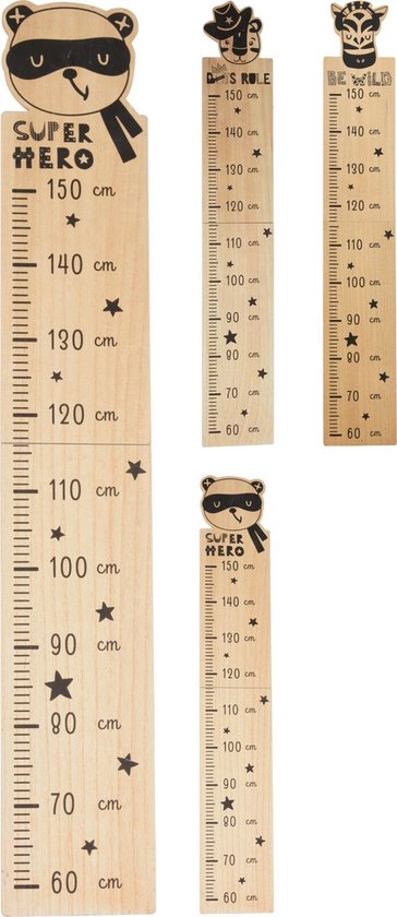 Meetladder - Kinderen - Dieren - 150cm - Hout