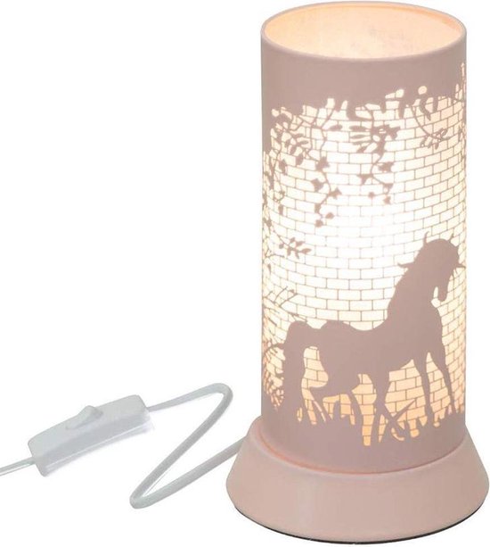 Metalen ronde lamp unicorn van Merkloos
