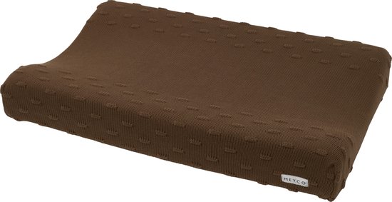 Meyco Baby Knots aankleedkussenhoes - chocolate - 50x70cm