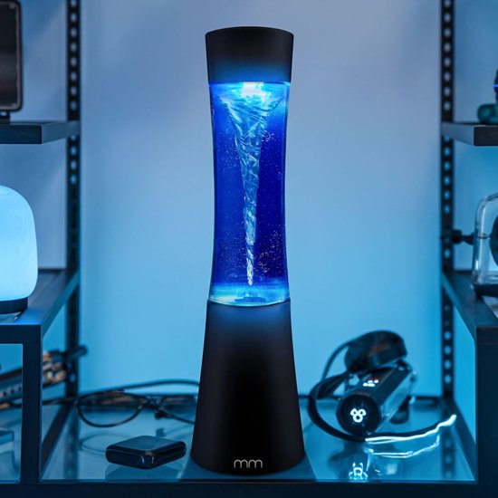 MikaMax Tornado Lamp - Tornado Led Lamp - Nachtlamp - Bureaulamp - Beweeglijke Sfeerlicht met Tornado Effect van Merkloos