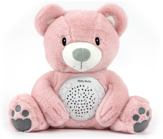 MILLY MALLY - Pluche teddybeer met projector Beer roze van Merkloos