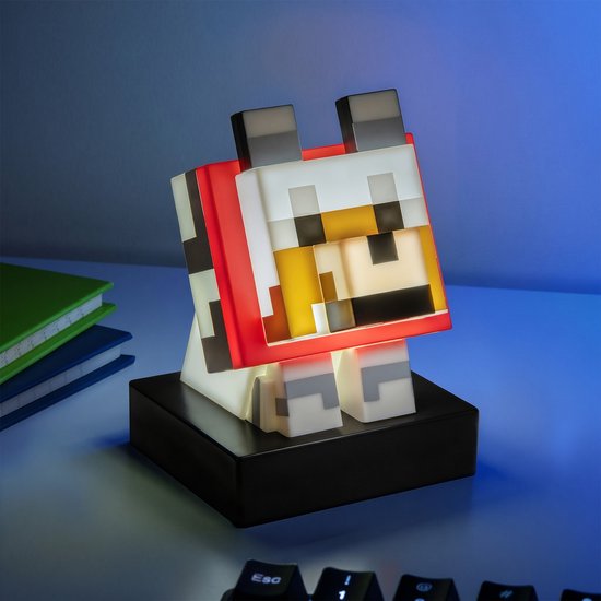 Minecraft Wolf Lamp – 11 cm LED Icon Light, Batterij Lamp