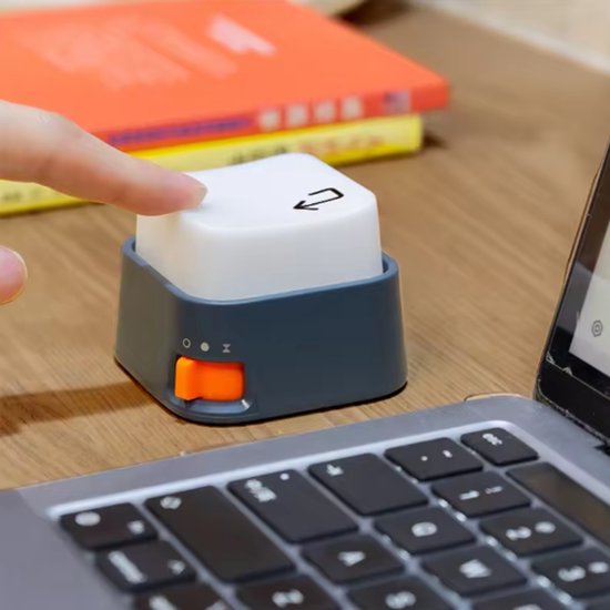 Mini-toetsenbord met toetsverlichting, mechanische schakelaars, tactiele feedback, LED-nachtlampje, USB-oplaadfunctie - blauw van Merkloos