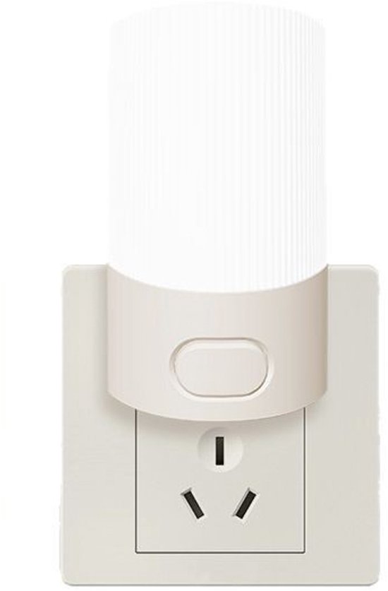 Mmgoqqt - Nachtlamp - Plug-In - 2 Lichtstanden (Warm Licht/Wit Licht) - 0.8W - 220V-50Hz - 9.5x7cm - Met Aangebouwde Schakelaar - Voor Baby-Zorg & Nachtlicht van Mmgoqqt