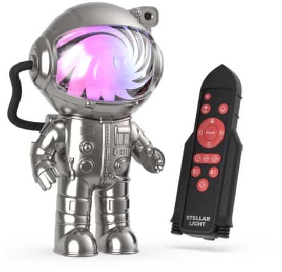 MOB Nachtlamp Astronaut Stellar Light Sterrenhemel Projector Silver van MOB