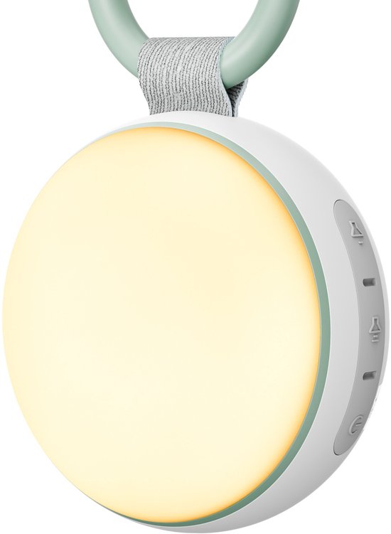 Momcozy Baby Sound Machine met Nachtlampje – White Noise Slaapmachine – Draagbare Slaaphulp - Voorzien van hangsysteem – Oplaadbaar