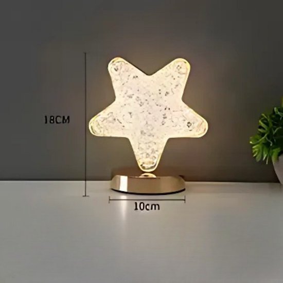 Mookes Lamp Touch Control 3D Crystal Track Nachtlampje Home Decor Esthetiek USB LED Ambient 3D Star van Mookes