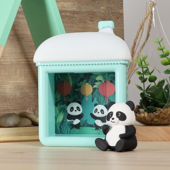 MOOOV Interactieve Nachtlamp voor Kinderen - De Pandahut - Speelse Kinderkamerverlichting met 3 Lichtmodi van Merkloos