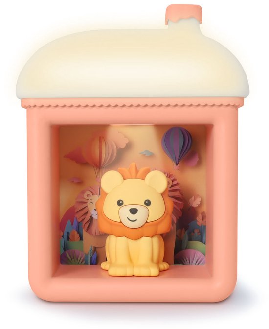 MOOOV Interactieve Nachtlamp voor Kinderen - Het Hol van de Leeuw - Speelse Kinderkamerverlichting met 3 Lichtmodi van MOOOV