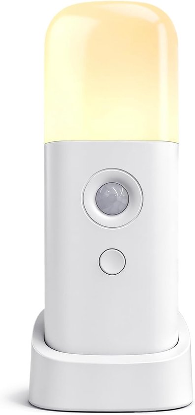 Motion Sensor Nachtlicht, dimbare nachtverlichting met 5 helderheidsniveaus, 2000mAh oplaadbare batterij bedieningslicht, draagbare bewegingssensor licht voor kinderen, slaapkamer van AMVORA